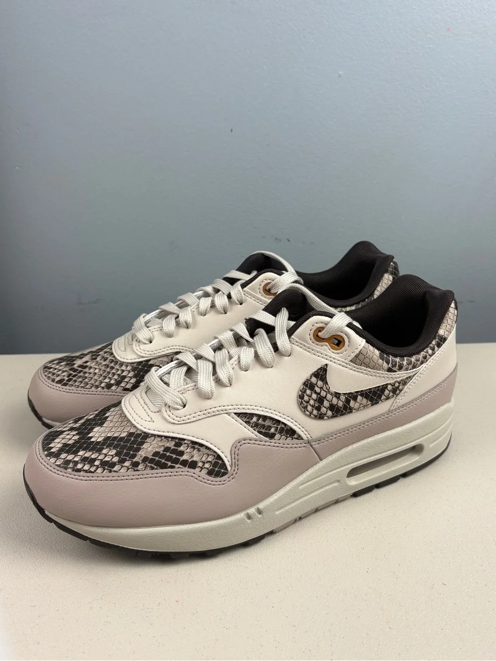 Nike Air Max 1 'Snakeskin' Sail White Grey HF5338-100 Women’s Size